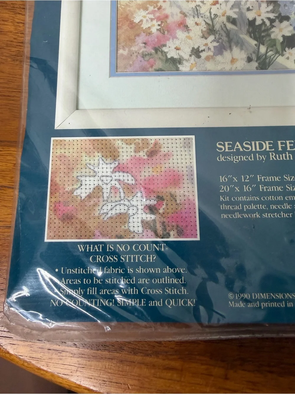 Sunset No Count Cross Stitch Seaside Fence Garden Floral 13902 NEW Coastal